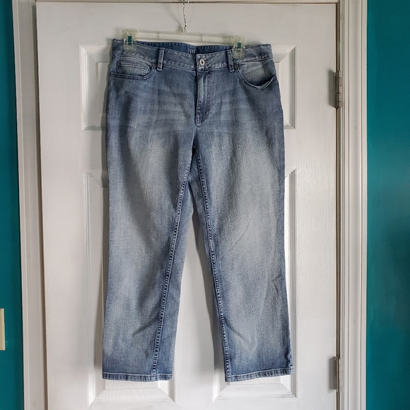 J Jill Authentic Fit Cropped Jeans Size 8 Stretchy EUC - Picture 3 of 8